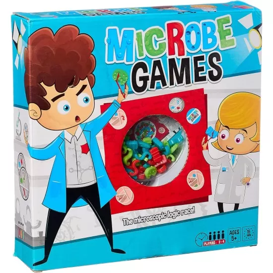 Plastic Microbe Game Contain 49 Microbes And 4 Lab Tweezers - Multi Color