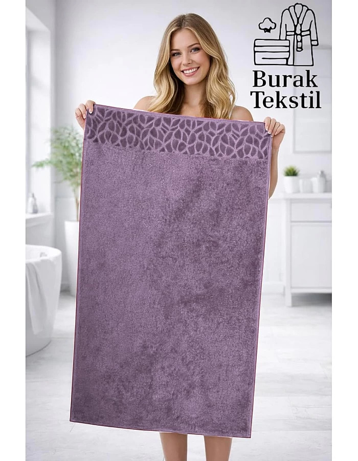 Burak Soft Linen Luxury 1 Piece, Bath Towels (140 x 70 cm), 100% Cotton Towels. (Muave, 140 * 70 CM)