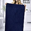 Burak Soft Linen Luxury 1 Piece, Bath Towels (140 x 70 cm), 100% Cotton Towels. (Navy Blue, 140 * 70 CM)