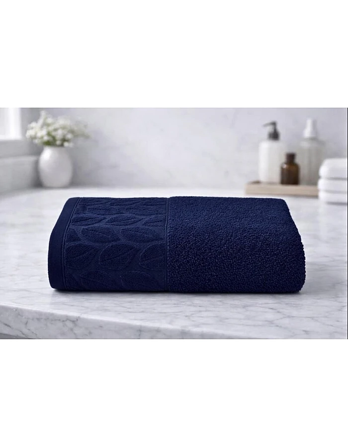 Burak Soft Linen Luxury 1 Piece, Bath Towels (140 x 70 cm), 100% Cotton Towels. (Navy Blue, 140 * 70 CM)