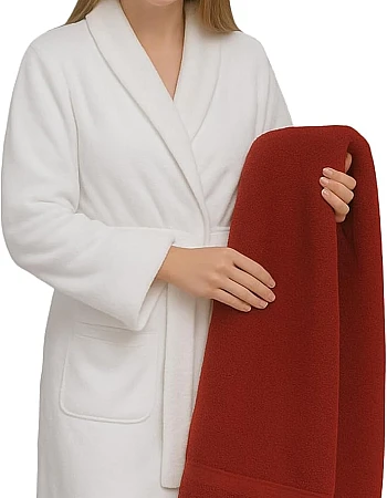 Burak Tekstil 1-Piece Towel, 100% Cotton, Bath Towel (140x70 cm), Ultra Soft, Highly Absorbent (Barn Red, Bath Towel 140 * 70 cm)
