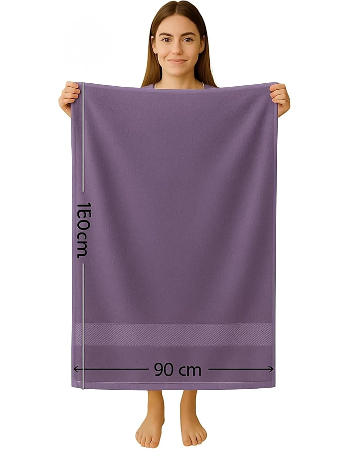 Burak Tekstil 1-Piece Towel, 100% Cotton, Bath Towel (140x70 cm), Ultra Soft, Highly Absorbent (Beige, Bath Towel 140 * 70 cm)