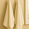 Burak Tekstil 2-Pieces Towel, 100% Cotton, Hand Towel 100 * 50 cm (Off-White, Hand Towel (100 * 50 cm))