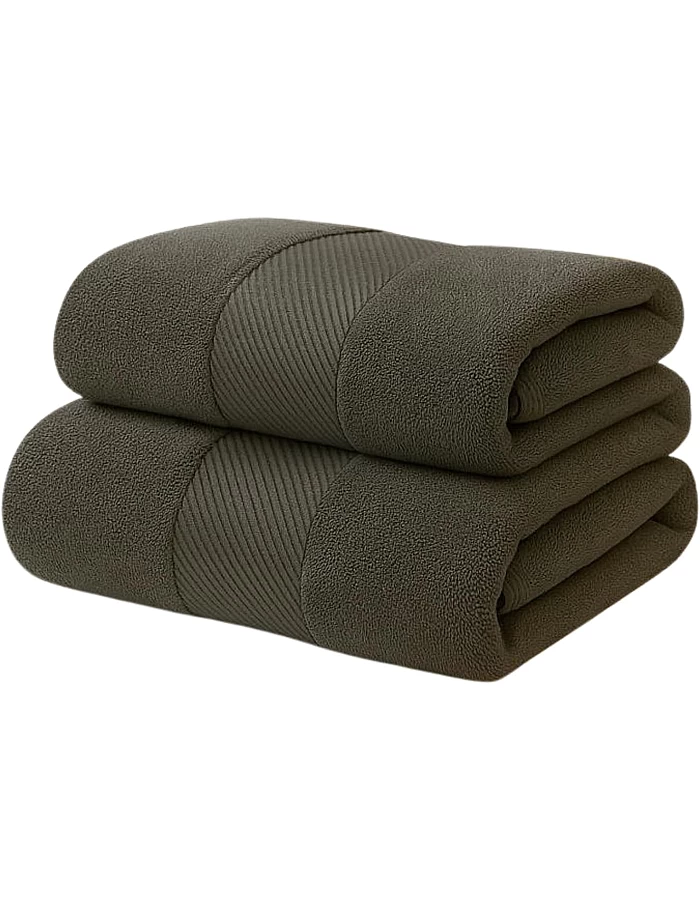 Burak Tekstil 2-Pieces Towel, 100% Cotton, Hand Towel 100 * 50 cm (Off-White, Hand Towel (100 * 50 cm))