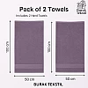 Burak Tekstil 2-Pieces Towel, 100% Cotton, Hand Towel 100 * 50 cm (Purple, Hand Towel (100 * 50 cm))