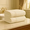 Burak Tekstil 2-Pieces Towel, 100% Cotton, Hand Towel 100 * 50 cm (Purple, Hand Towel (100 * 50 cm))