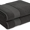 Burak Tekstil 2-Pieces Towel, 100% Cotton, Hand Towel 100 * 50 cm (Purple, Hand Towel (100 * 50 cm))
