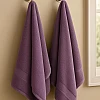 Burak Tekstil 2-Pieces Towel, 100% Cotton, Hand Towel 100 * 50 cm (Purple, Hand Towel (100 * 50 cm))