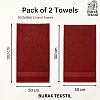 Burak Tekstil 2-Pieces Towels, 100% Cotton, Hand Towel 100 * 50 cm (Barn Red, Hand Towel (100 * 50 cm))