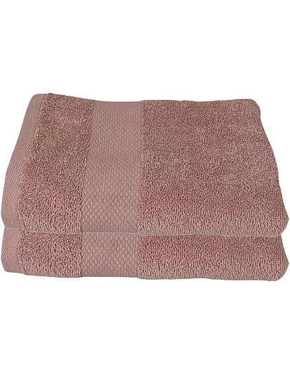 Burak Tekstil 2-Pieces Towels, 100% Cotton, Hand Towel 100 * 50 cm (Barn Red, Hand Towel (100 * 50 cm))