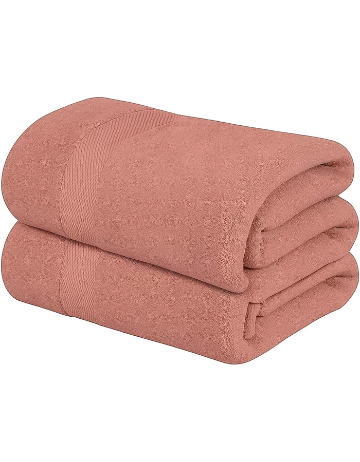 Burak Tekstil 2-Pieces Towels, 100% Cotton, Hand Towel 100 * 50 cm (Barn Red, Hand Towel (100 * 50 cm))