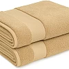 Burak Tekstil 2-Pieces Towels, 100% Cotton, Hand Towel 100 * 50 cm (Barn Red, Hand Towel (100 * 50 cm))