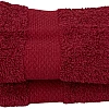 Burak Tekstil 2-Pieces Towels, 100% Cotton, Hand Towel 100 * 50 cm (Barn Red, Hand Towel (100 * 50 cm))