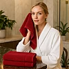 Burak Tekstil 2-Pieces Towels, 100% Cotton, Hand Towel 100 * 50 cm (Barn Red, Hand Towel (100 * 50 cm))