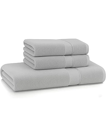 Burak Tekstil 3 Piece Egyptian Cotton Bath Towels Set with Jacquard Leaf Border - 1 Large Hand Towel 100x50 cm and 2 Face Towels 30x30 cm - Highly Absorbent (Red, 1 Hand Towel + 2 Face Towels)