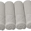 Burak Tekstil Cotton Bath Towels Set with Jacquard Leaf Border, Soft Absorbent Fade Resistant, for Bathroom Gym Hotel Spa, 4 Pack (White, 4 Face Towels (30x30 cm))