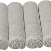Burak Tekstil Cotton Bath Towels Set with Jacquard Leaf Border, Soft Absorbent Fade Resistant, for Bathroom Gym Hotel Spa, 4 Pack (Beige, 4 Face Towels (30x30 cm))