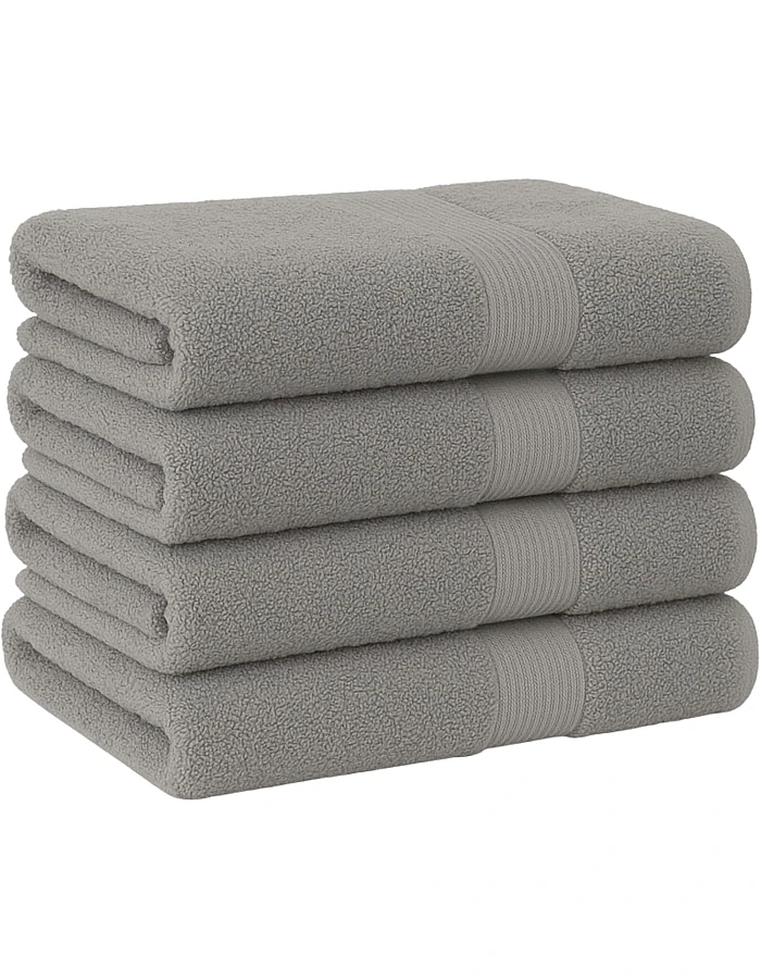 Burak Tekstil Cotton Towel Set, 4 Pieces, Bath Towel 170 x 40 cm, Hand Towel 100 x 50 cm, Face Towel 30 x 30 cm (Kashmere, 2 Bath Towels 2 Face Towels)