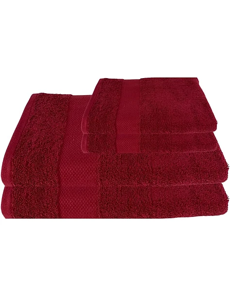 Burak Tekstil Cotton Towel Set, 4 Pieces, Bath Towel 170 x 40 cm, Hand Towel 100 x 50 cm, Face Towel 30 x 30 cm (Kashmere, 2 Bath Towels 2 Face Towels)