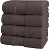 Burak Tekstil Cotton Towel Set, 4 Pieces, Bath Towel 170 x 40 cm, Hand Towel 100 x 50 cm, Face Towel 30 x 30 cm (Kashmere, 2 Bath Towels 2 Face Towels)