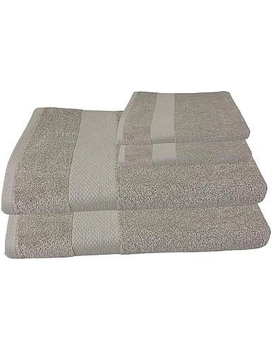 Burak Tekstil Cotton Towel Set, 4 Pieces, Bath Towel 170 x 40 cm, Hand Towel 100 x 50 cm, Face Towel 30 x 30 cm (Kashmere, 2 Bath Towels 2 Face Towels)