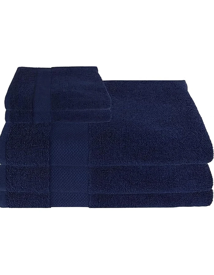 Burak Tekstil Cotton Towel Set, 4 Pieces, Bath Towel 170 x 40 cm, Hand Towel 100 x 50 cm, Face Towel 30 x 30 cm (Kashmere, 2 Bath Towels 2 Face Towels)