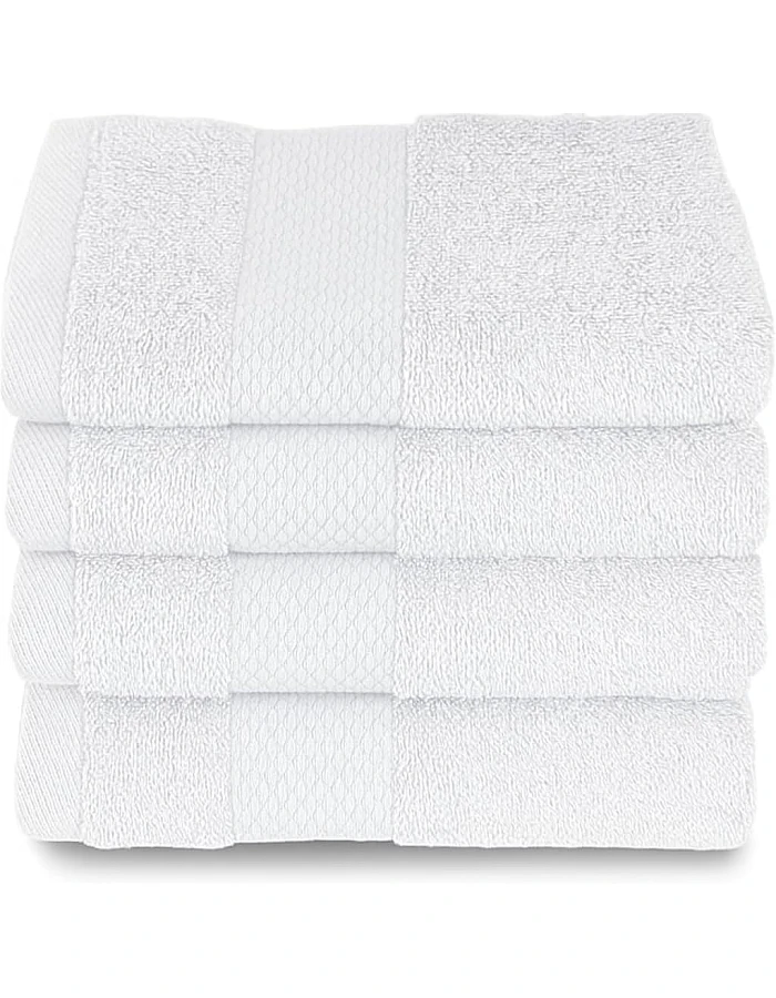 Burak Tekstil Cotton Towel Set, 4 Pieces, Bath Towel 170 x 40 cm, Hand Towel 100 x 50 cm, Face Towel 30 x 30 cm (Kashmere, 2 Bath Towels 2 Face Towels)