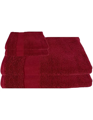 Burak Tekstil Cotton Towel Set, 4 Pieces, Bath Towel 170 x 40 cm, Hand Towel 100 x 50 cm, Face Towel 30 x 30 cm (Kashmere, 2 Bath Towels 2 Face Towels)
