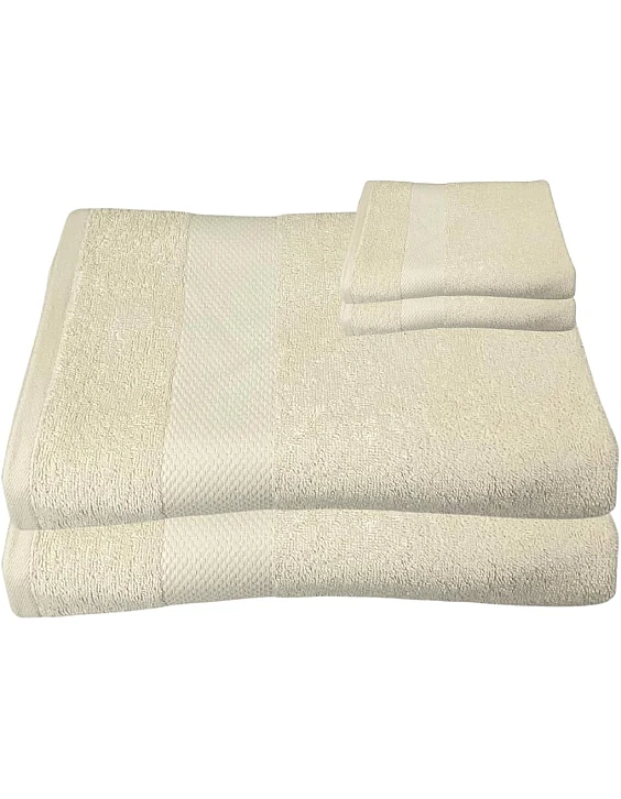 Burak Tekstil Cotton Towel Set, 4 Pieces, Bath Towel 170 x 40 cm, Hand Towel 100 x 50 cm, Face Towel 30 x 30 cm (Kashmere, 2 Bath Towels 2 Face Towels)