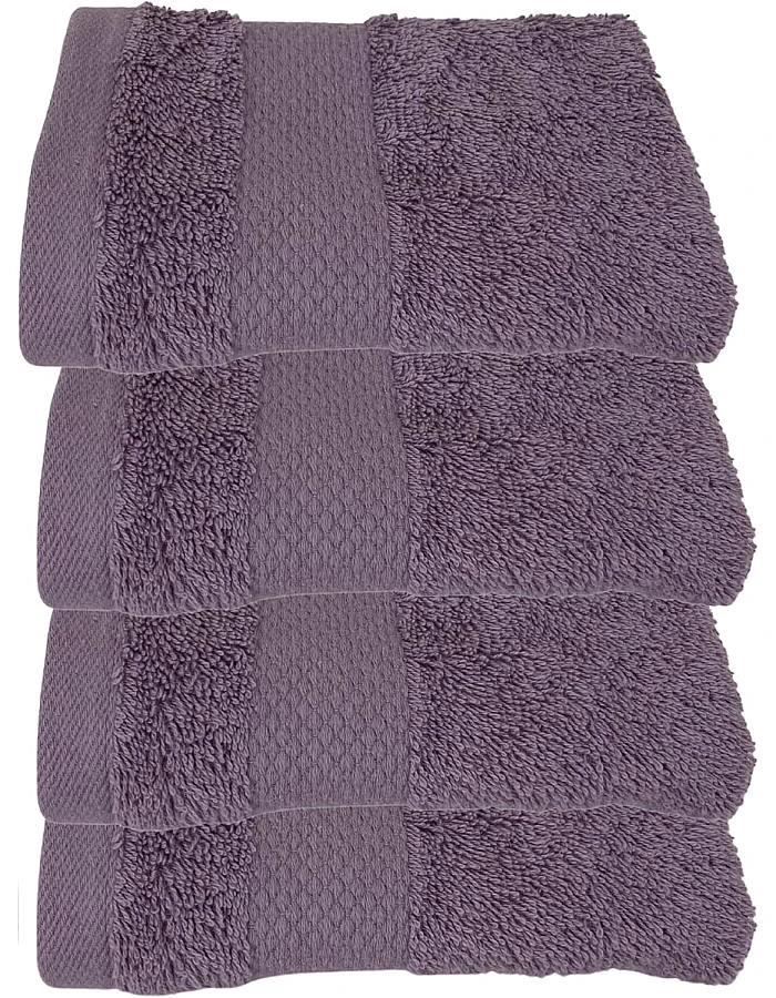 Burak Tekstil Cotton Towel Set, 4 Pieces, Bath Towel 170 x 40 cm, Hand Towel 100 x 50 cm, Face Towel 30 x 30 cm (Kashmere, 2 Bath Towels 2 Face Towels)