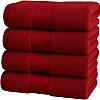 Burak Tekstil Cotton Towel Set, 4 Pieces, Bath Towel 170 x 40 cm, Hand Towel 100 x 50 cm, Face Towel 30 x 30 cm (Kashmere, 2 Bath Towels 2 Face Towels)