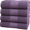 Burak Tekstil Cotton Towel Set, 4 Pieces, Bath Towel 170 x 40 cm, Hand Towel 100 x 50 cm, Face Towel 30 x 30 cm (Kashmere, 2 Bath Towels 2 Face Towels)
