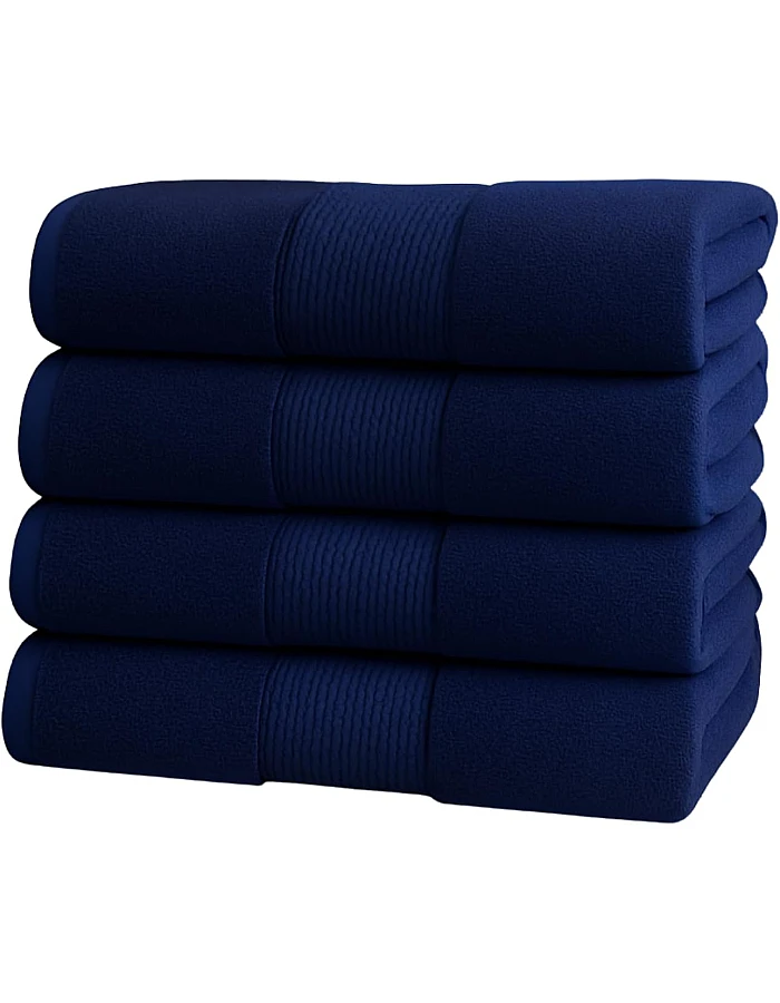 Burak Tekstil Cotton Towel Set, 4 Pieces, Ultra Soft, Highly Absorbent, 2 Bath Towel 140 x 70 cm, 2 Face Towel 30 x 30 cm (Barn Red, 2 Bath Towels 2 Face Towels)