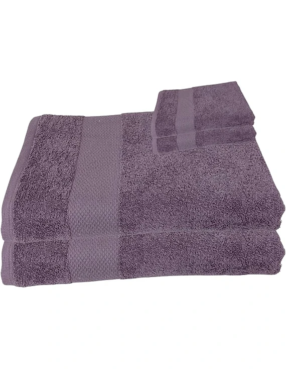 Burak Tekstil Cotton Towel Set, 4 Pieces, Ultra Soft, Highly Absorbent, 2 Bath Towel 140 x 70 cm, 2 Face Towel 30 x 30 cm (Barn Red, 2 Bath Towels 2 Face Towels)