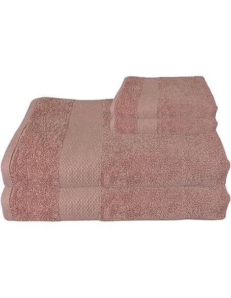 Burak Tekstil Cotton Towel Set, 4 Pieces of Face Towel 30 x 30 cm, Ultra Soft, Highly Absorbent (Beige, 4 Face Towels (30 x 30))