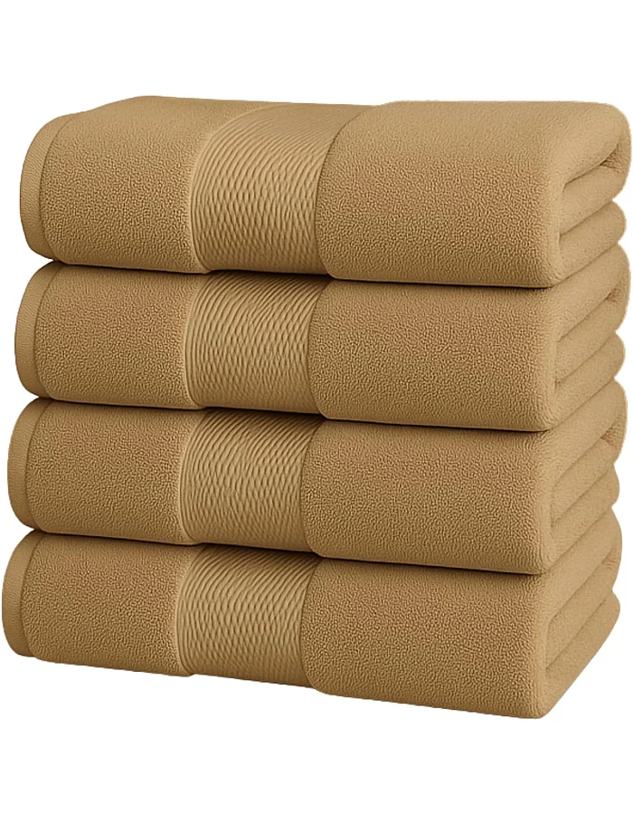 Burak Tekstil Cotton Towel Set, 4 Pieces of Face Towel 30 x 30 cm, Ultra Soft, Highly Absorbent (Gray, 4 Face Towels (30 x 30))