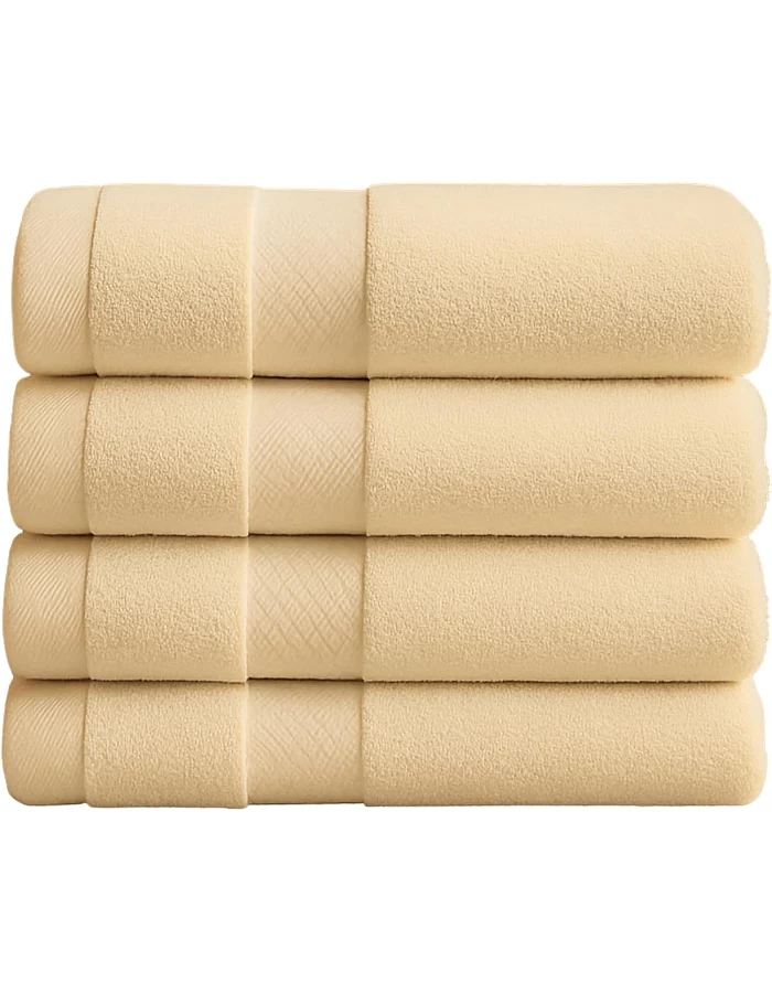 Burak Tekstil Cotton Towel Set, 4 Pieces of Face Towel 30 x 30 cm, Ultra Soft, Highly Absorbent (Gray, 4 Face Towels (30 x 30))