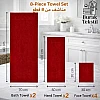 Burak Tekstil Egyptian Cotton Towel Set, 8-Piece, 2 Bath, 2 Hand, 4 Face Towels, Ultra Soft, Highly Absorbent (Barn Red)