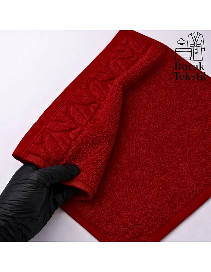 Burak Tekstil Egyptian Cotton Towel Set, 8-Piece, 2 Bath, 2 Hand, 4 Face Towels, Ultra Soft, Highly Absorbent (Barn Red)