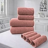 Burak Tekstil Egyptian Cotton Towel Set, 8-Piece, 2 Bath, 2 Hand, 4 Face, Ultra Soft, Highly Absorbent (Kashmere)