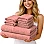 Burak Tekstil Egyptian Cotton Towel Set, 8-Piece, 2 Bath, 2 Hand, 4 Face, Ultra Soft, Highly Absorbent (Kashmere)