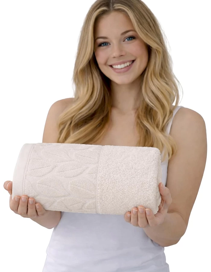 Burak Tekstil Soft Linen Luxury 1 Piece, Bath Towels (100 x 50 cm), 100% Cotton Towels (Cashmere, 100 * 50 CM)