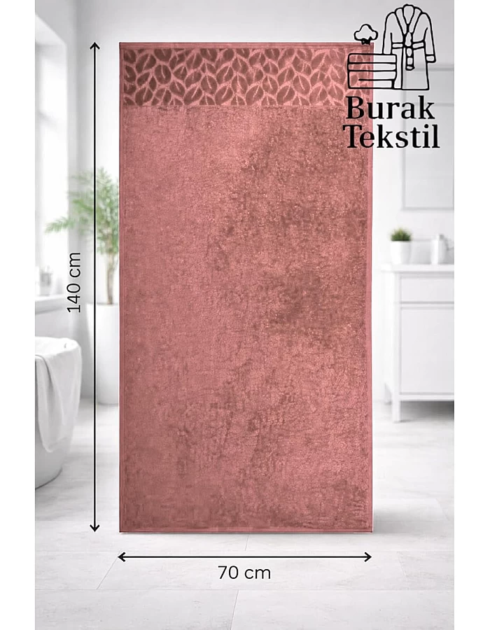 Burak Tekstil Soft Linen Luxury 1 Piece, Bath Towels (140 x 70 cm), 100% Cotton Towels. (Cashmere, 140 * 70 CM)