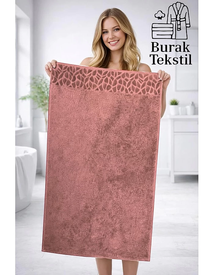 Burak Tekstil Soft Linen Luxury 1 Piece, Bath Towels (140 x 70 cm), 100% Cotton Towels. (Cashmere, 140 * 70 CM)