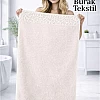 Burak Tekstil Soft Linen Luxury 1 Piece, Bath Towels (140 x 70 cm), 100% Cotton Towels. (Off-White, 140 * 70 CM)