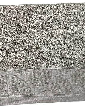 Burak Tekstil Soft Linen Luxury 1 Piece, Bath Towels (30 x 30 cm), 100% Cotton Towels (Silver, 30 * 30 CM)