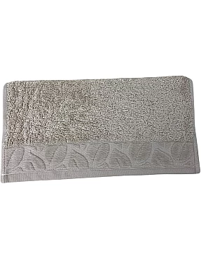 Burak Tekstil Soft Linen Luxury 1 Piece, Bath Towels (30 x 30 cm), 100% Cotton Towels (Silver, 30 * 30 CM)