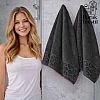 Burak Tekstil Supreme Egyptian Cotton Bath Towel Set – 2 Piece Set of 2 Large Bath Towels (140 X 70 cm), Ultra Soft, Highly Absorbent, Made in Egypt (Gray)