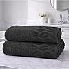 Burak Tekstil Supreme Egyptian Cotton Bath Towel Set – 2 Piece Set of 2 Large Bath Towels (140 X 70 cm), Ultra Soft, Highly Absorbent, Made in Egypt (Gray)