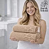 Burak Tekstil Supreme Egyptian Cotton Bath Towel Set – 2 Piece Set of 2 Large Bath Towels (140 X 70 cm), Ultra Soft, Highly Absorbent, Made in Egypt (Beige)